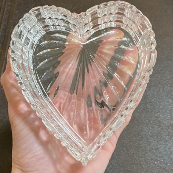 European Crystal. Genuine Hand Cut Lead Crystal Heart From Poland. 24% Pbo - Picture 8 of 16